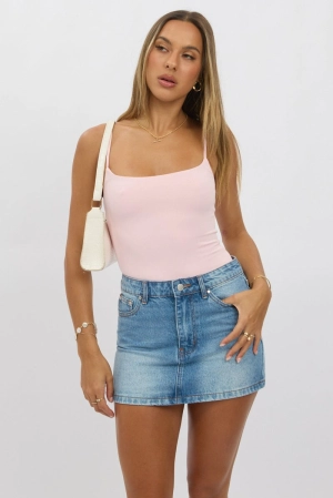 Pink Bodysuit Sleeveless Supersoft
