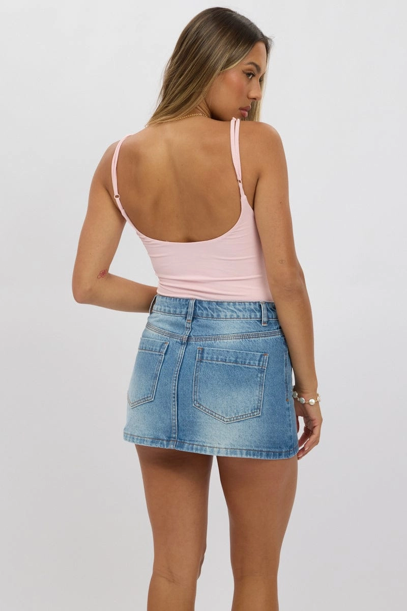 Pink Bodysuit Sleeveless Supersoft