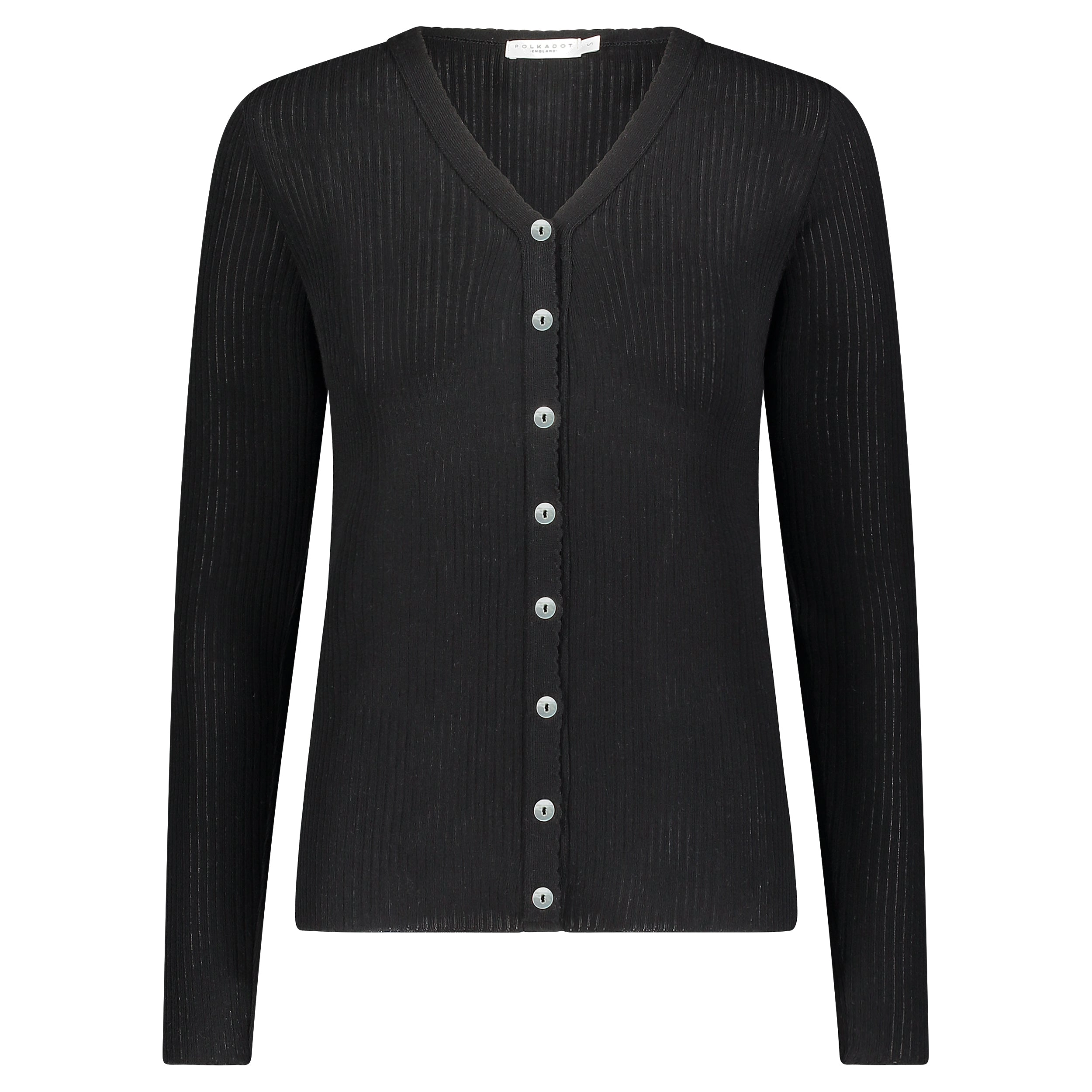 Polkadot JANE SLOUCHY RIB PJ SET ~ BLACK -Restocked