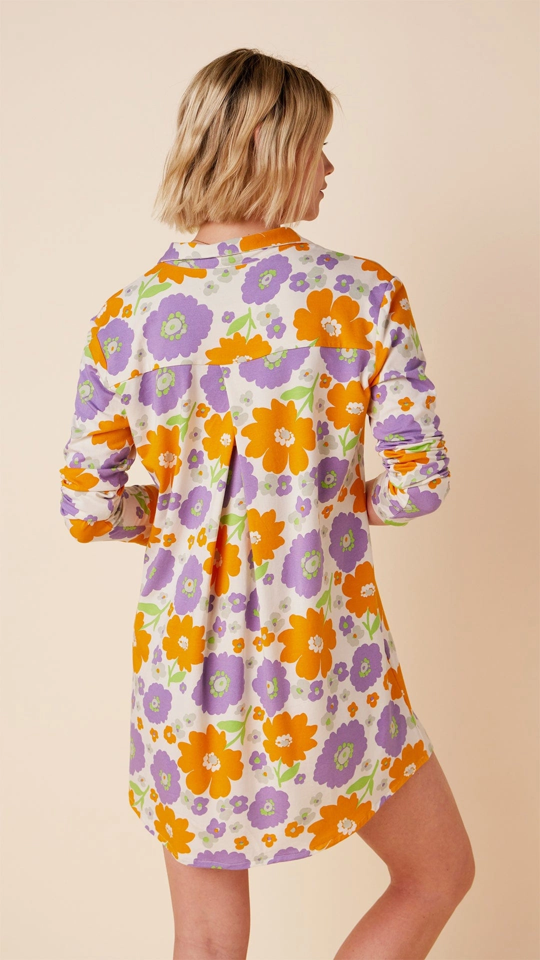 Popping Pansies Pima Knit Night Shirt
