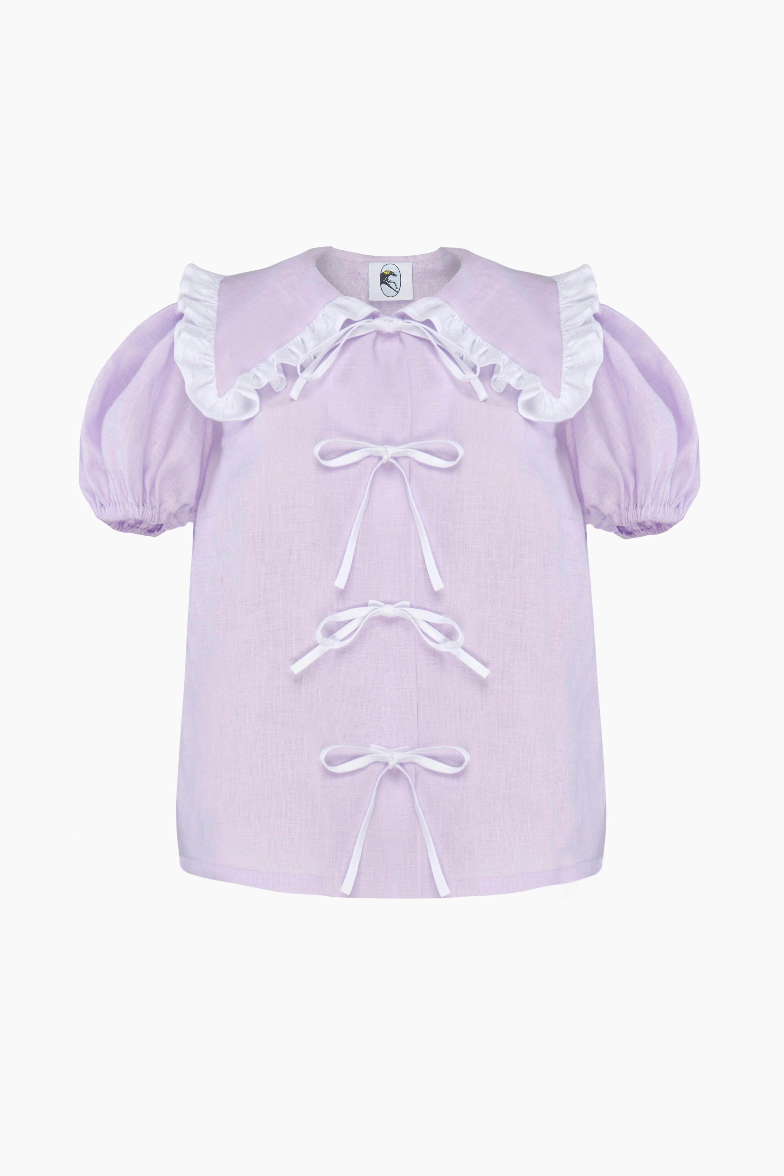 Puff Linen Lounge Shirt in Lavender