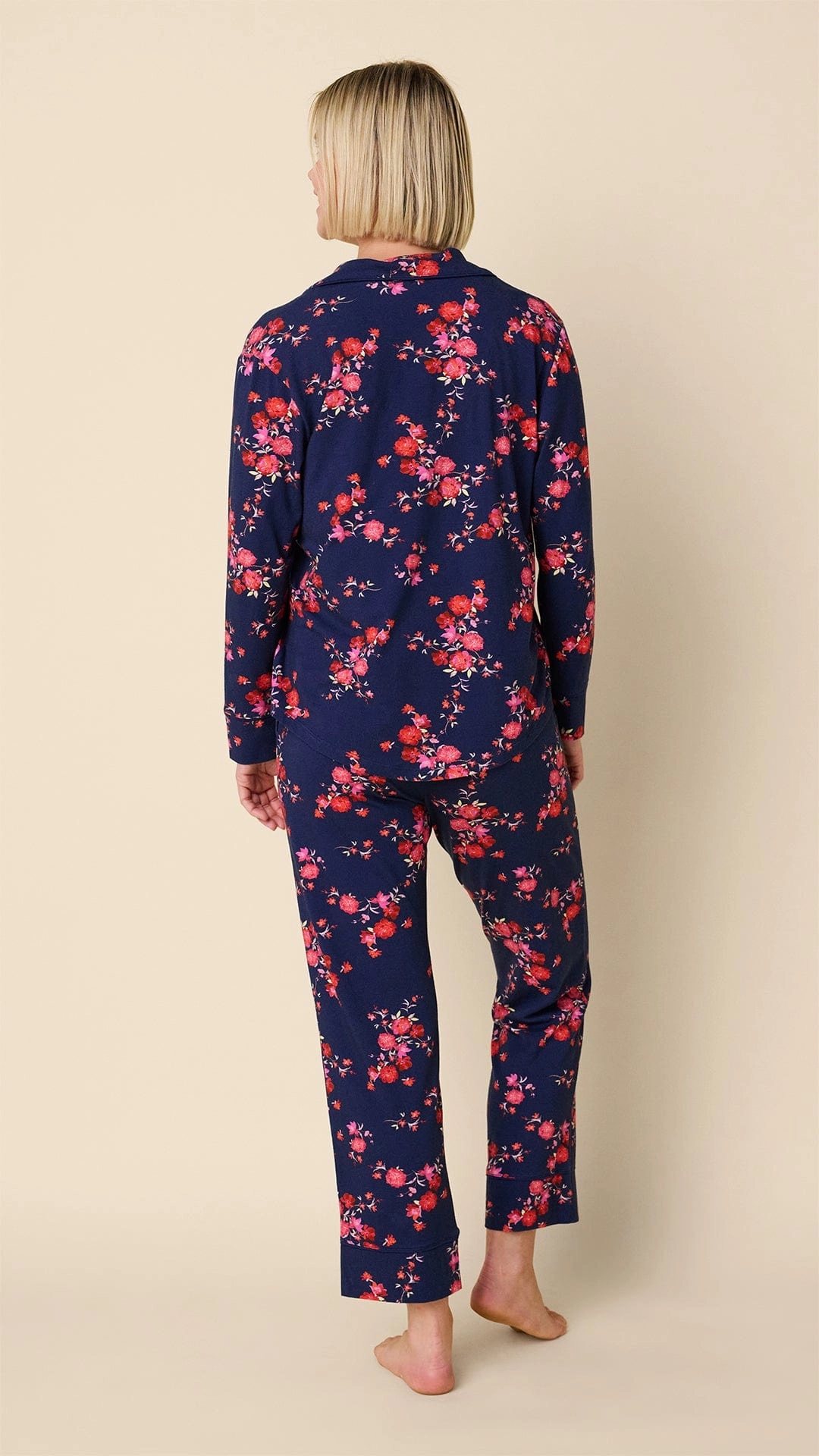 Roses Pima Knit Long-Sleeved Pajama