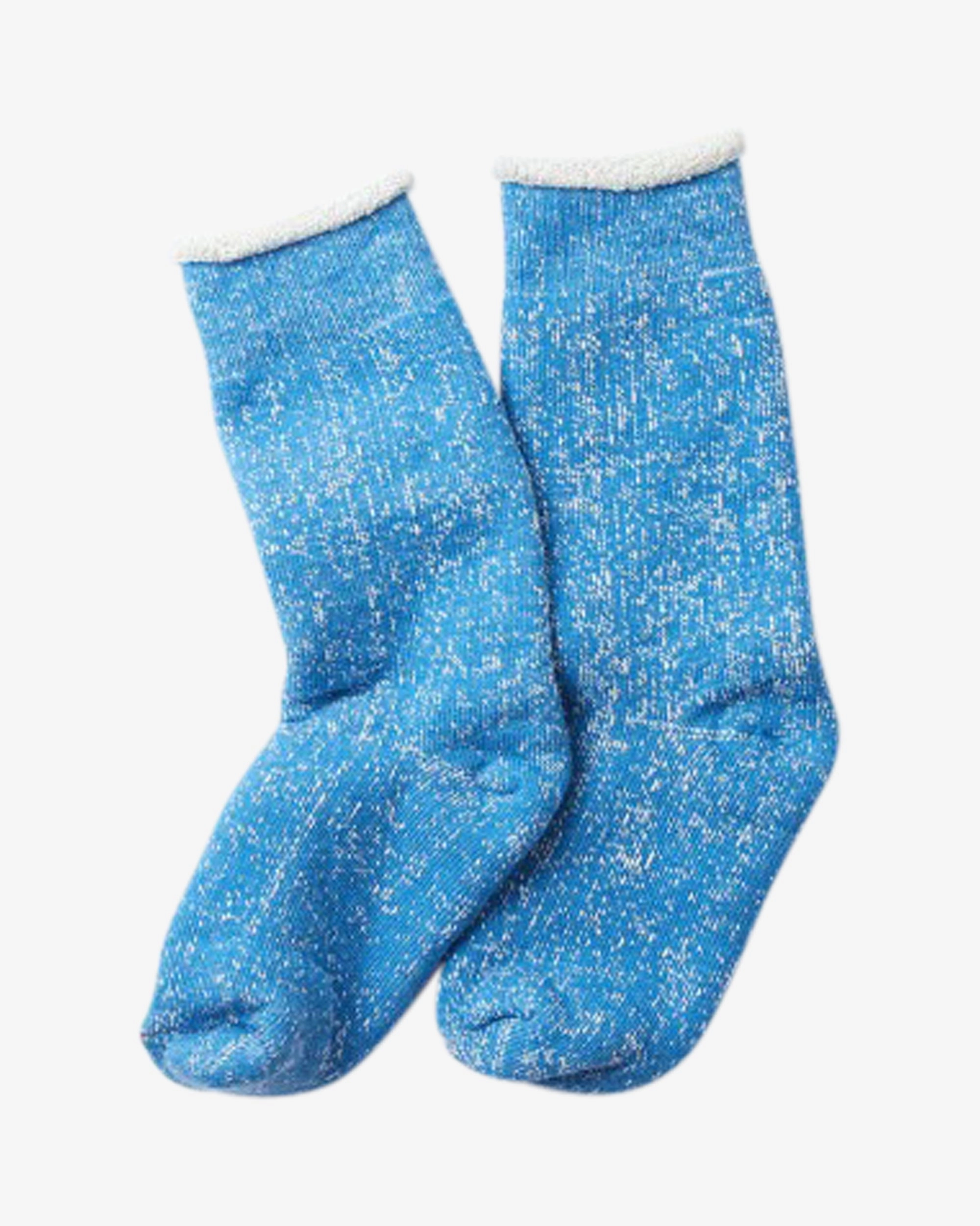 RoToTo Blue Double Faced Crew Comfy Socks