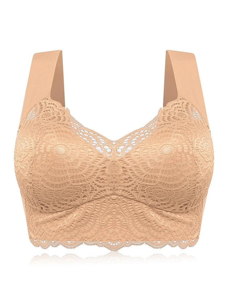 Seamless Comfort Sleep Wireless Bras Lace Tank Top