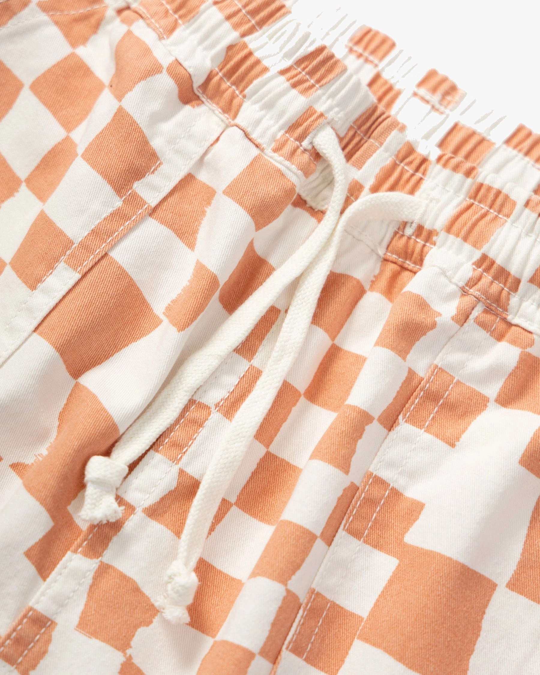 Service Works Drill Printed Chef Shorts - Salmon Checker