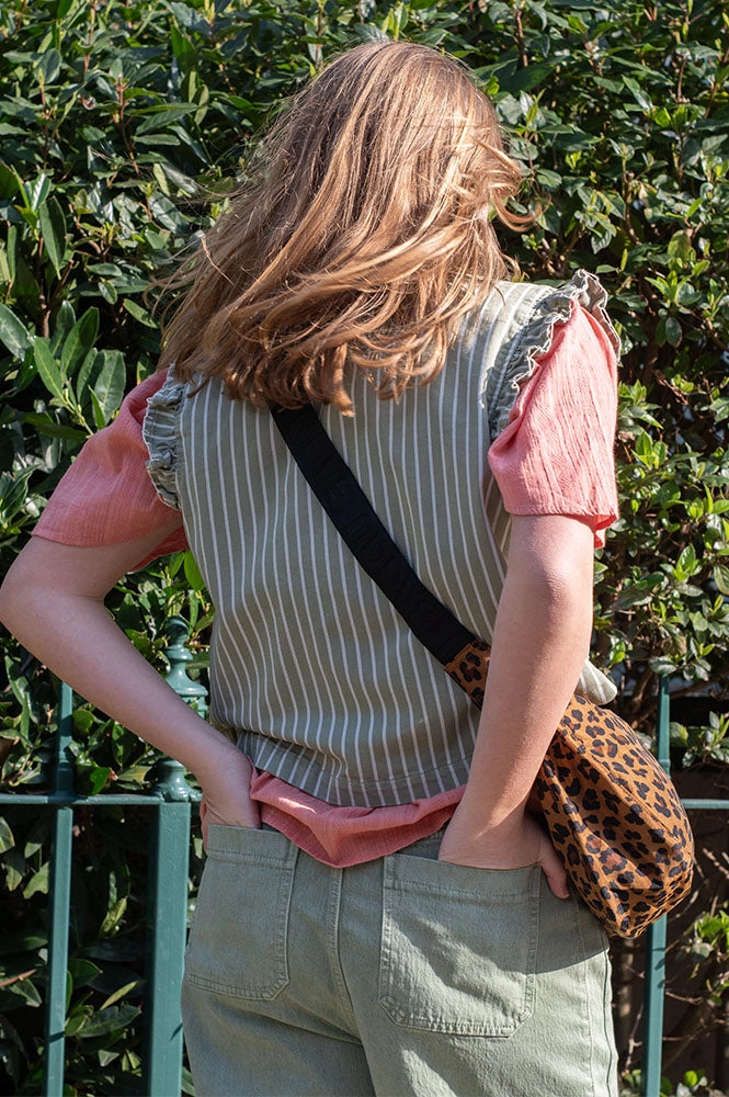 Seventy   Mochi Pablo Vintage Moss Stripe Waistcoat