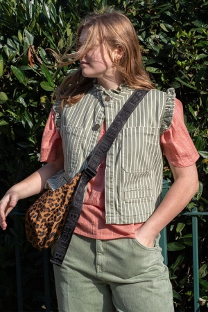 Seventy   Mochi Pablo Vintage Moss Stripe Waistcoat
