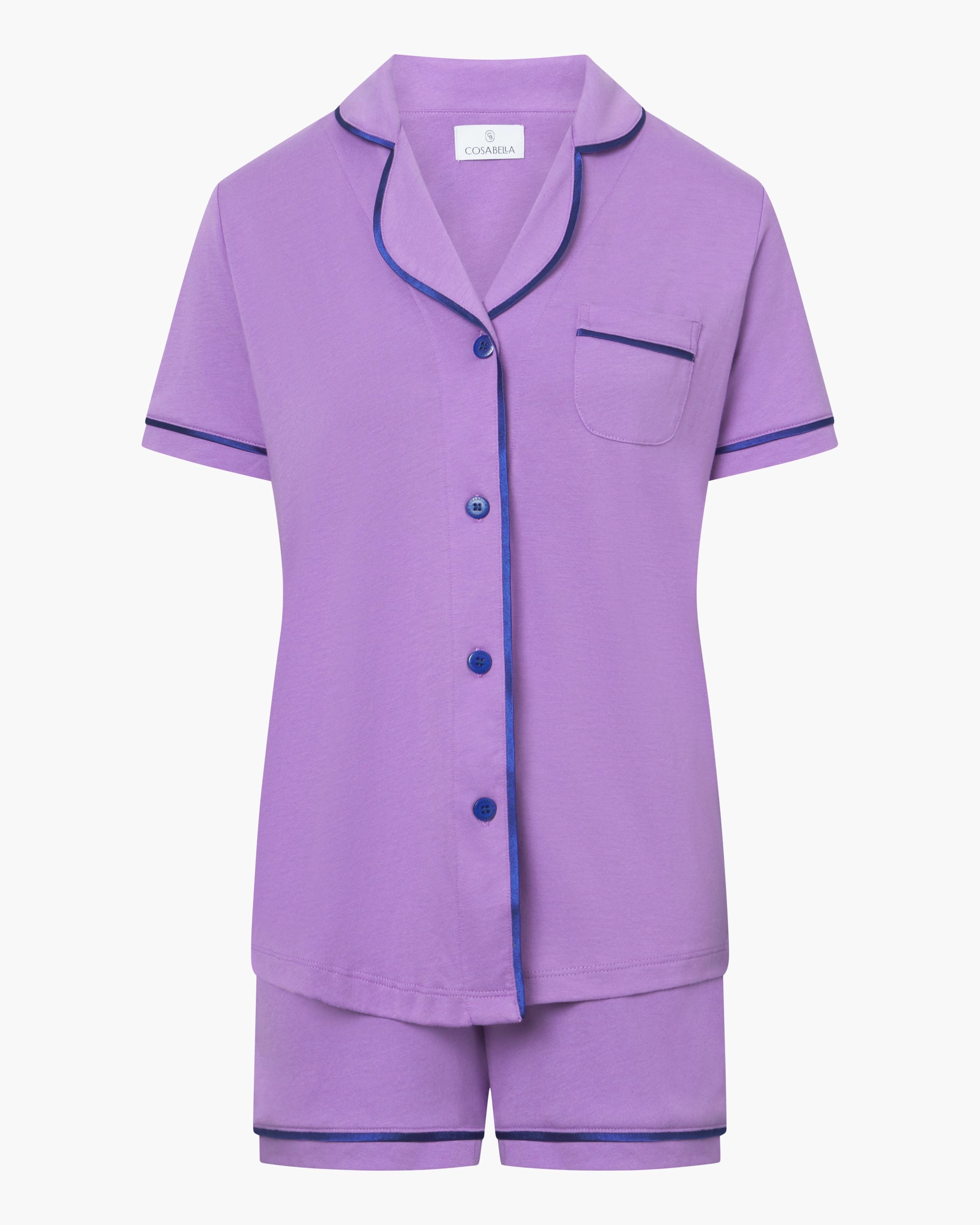 Short Sleeve Top & Boxer Pajama Set
