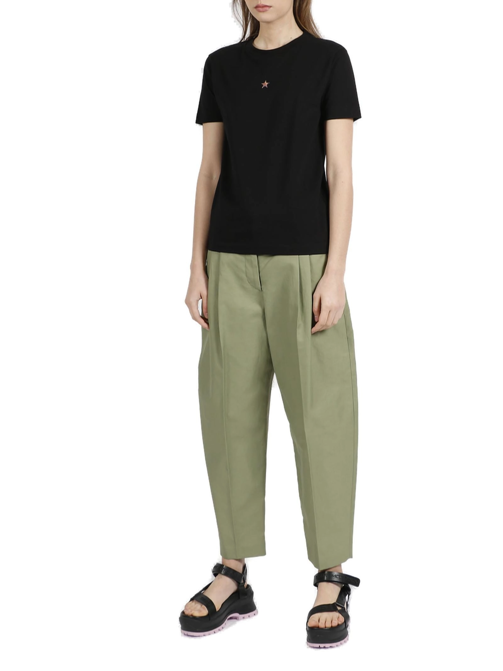 Stella McCartney Pleated Cropped Trousers