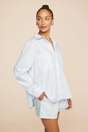 Stevie Lounge Set - Cotton - Baby Blue
