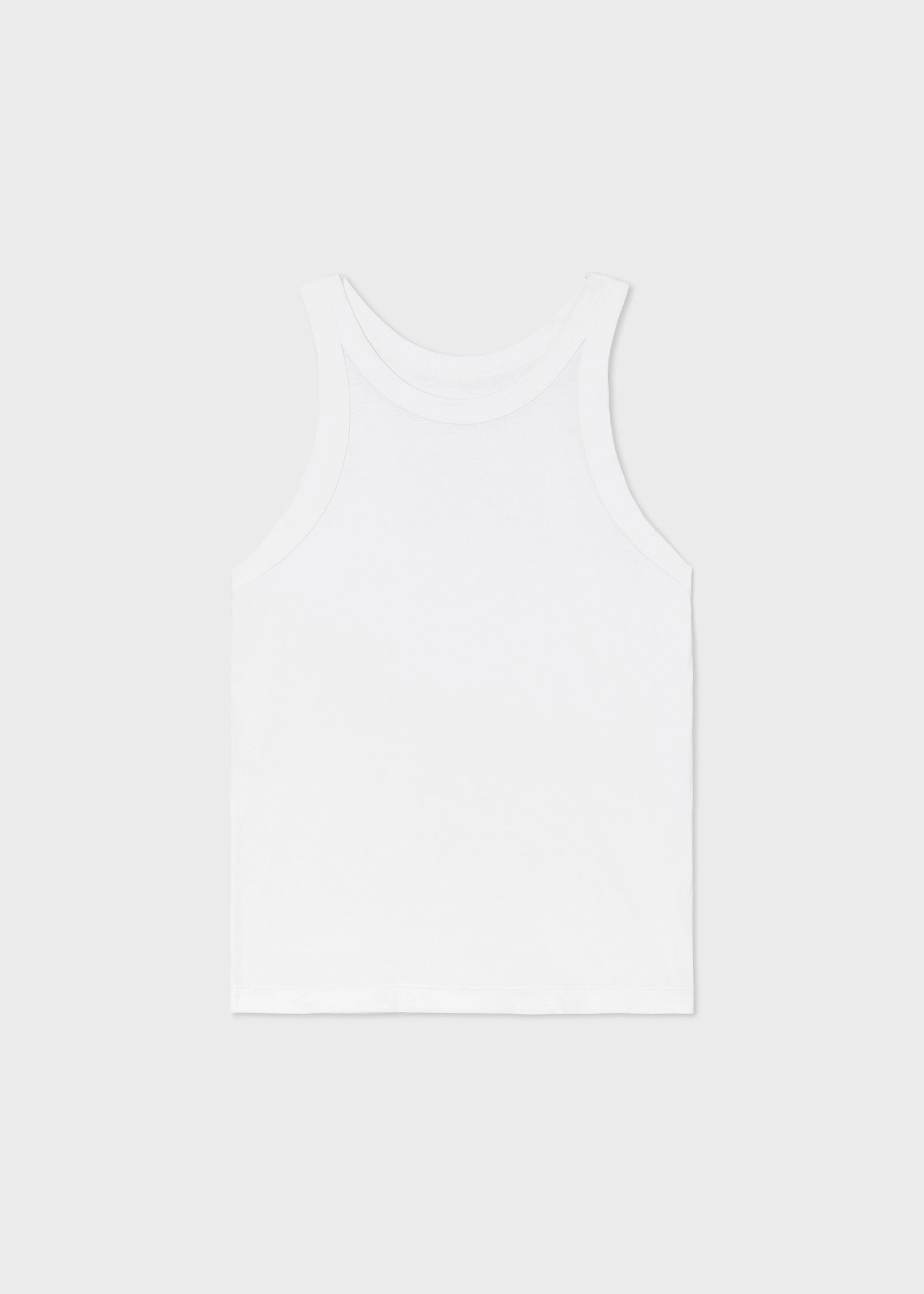 Tank Top in Smooth Cotton Jersey - White