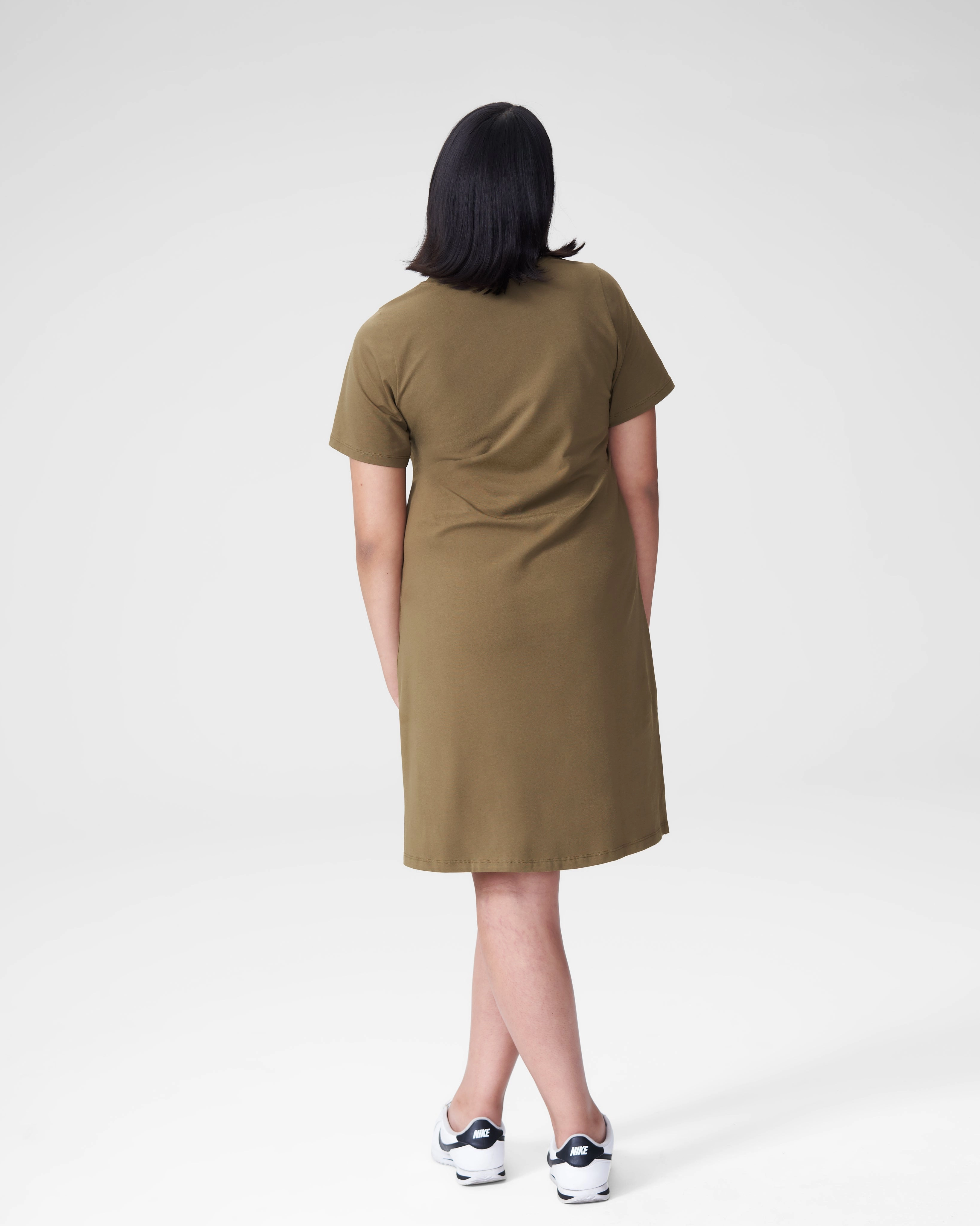 Tesino Washed Jersey Dress - Olive