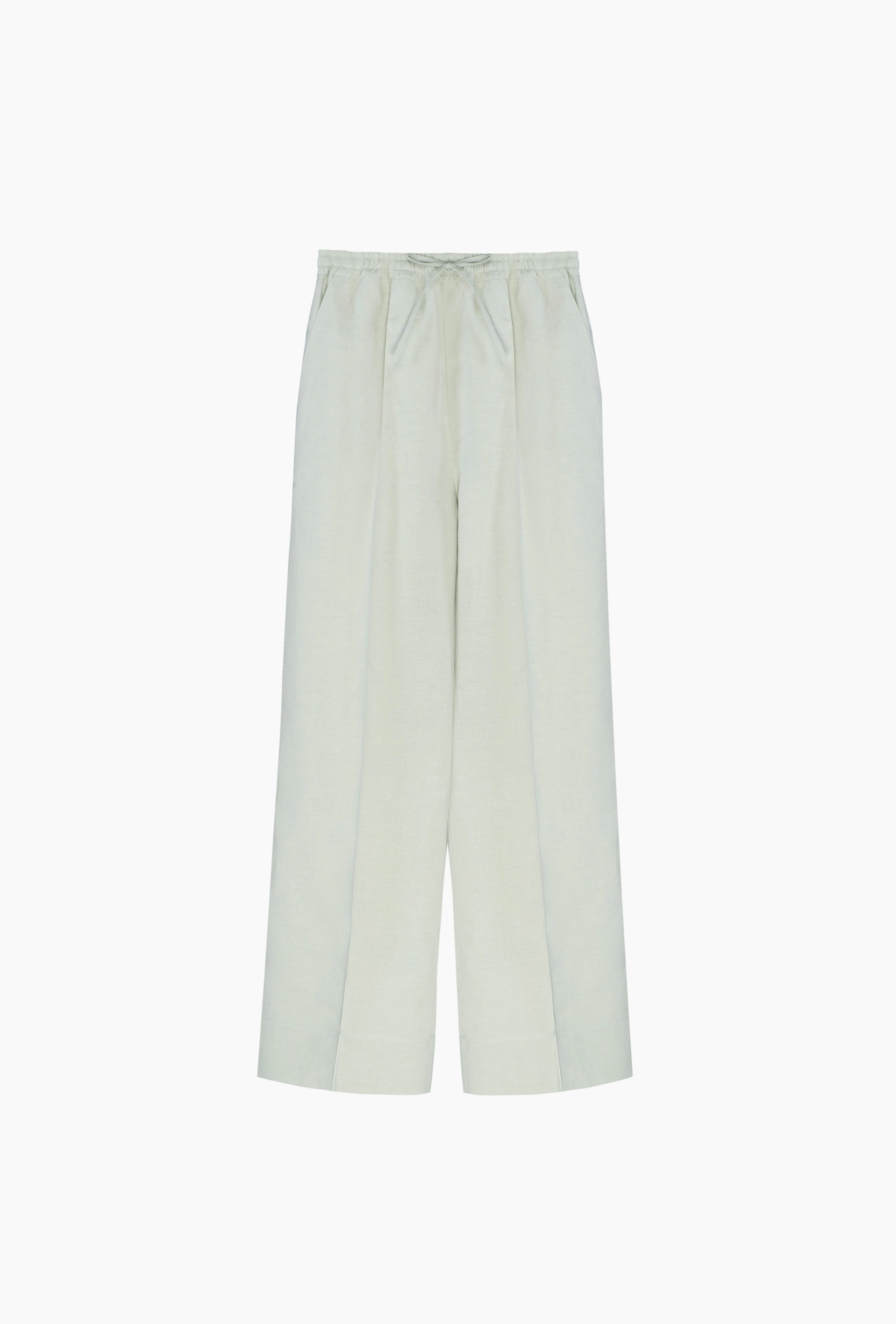 Unisex Linen Pants in Pistachio Green