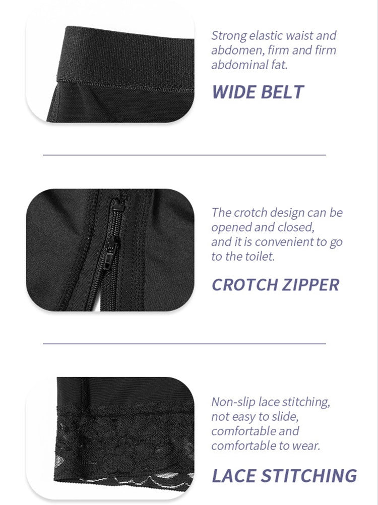 Upgraded Zipper Crotch Tummy Control Shapewear Shorts