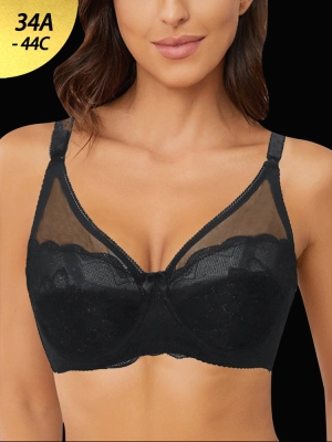 V-neck Ultra-thin Lace Underwire Bra