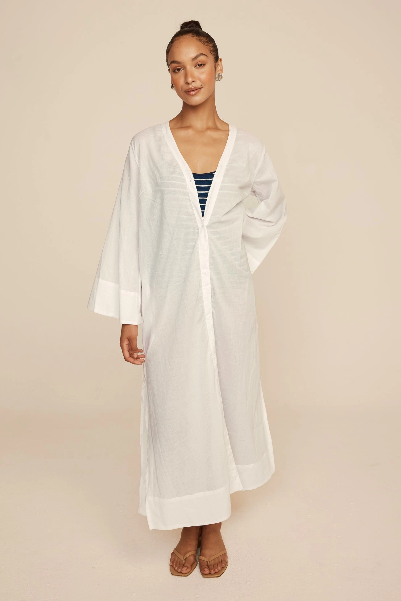 Vera Cover-Up - Cotton Voile - White