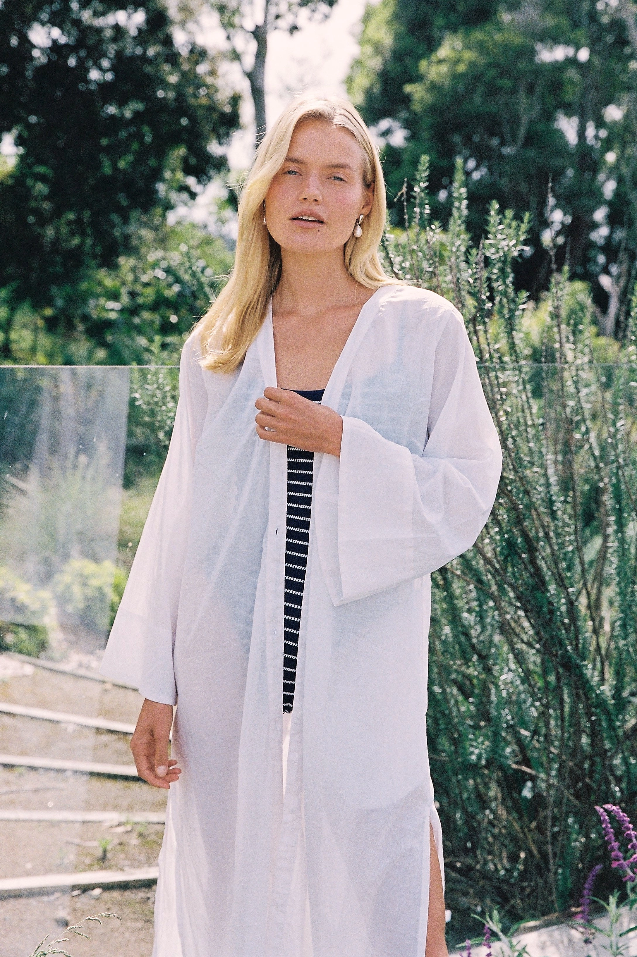 Vera Cover-Up - Cotton Voile - White