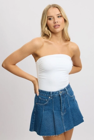 White Supersoft Bandeau bodysuit