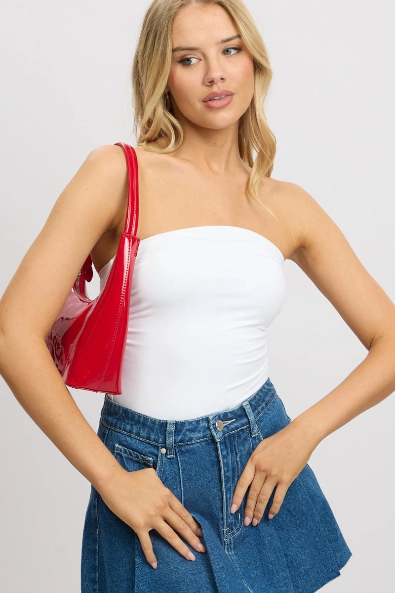 White Supersoft Bandeau bodysuit