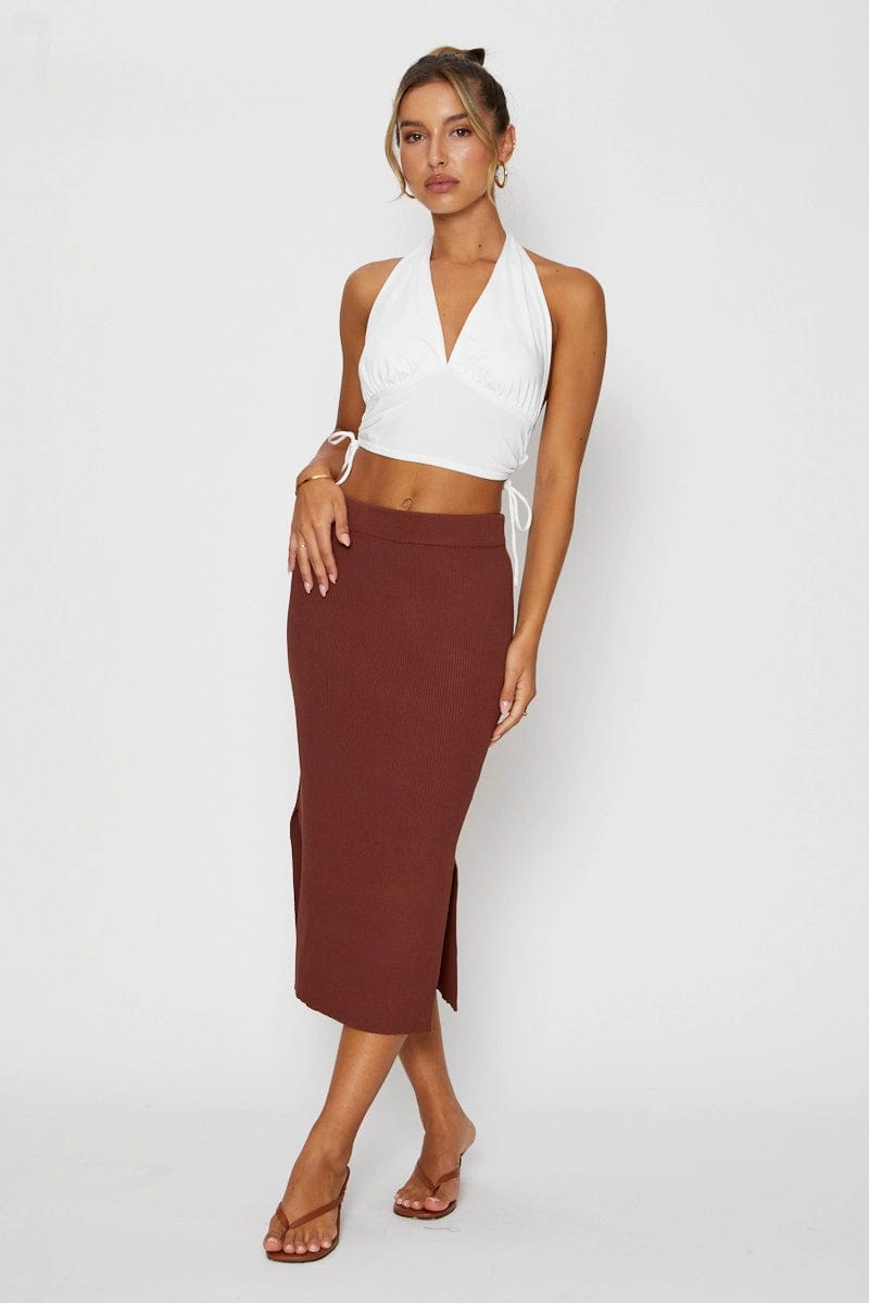 White Top Halter Neck