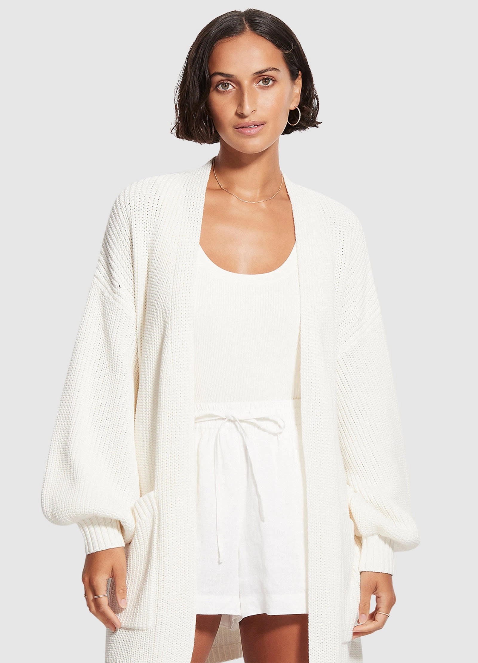 White Wash Knit - White