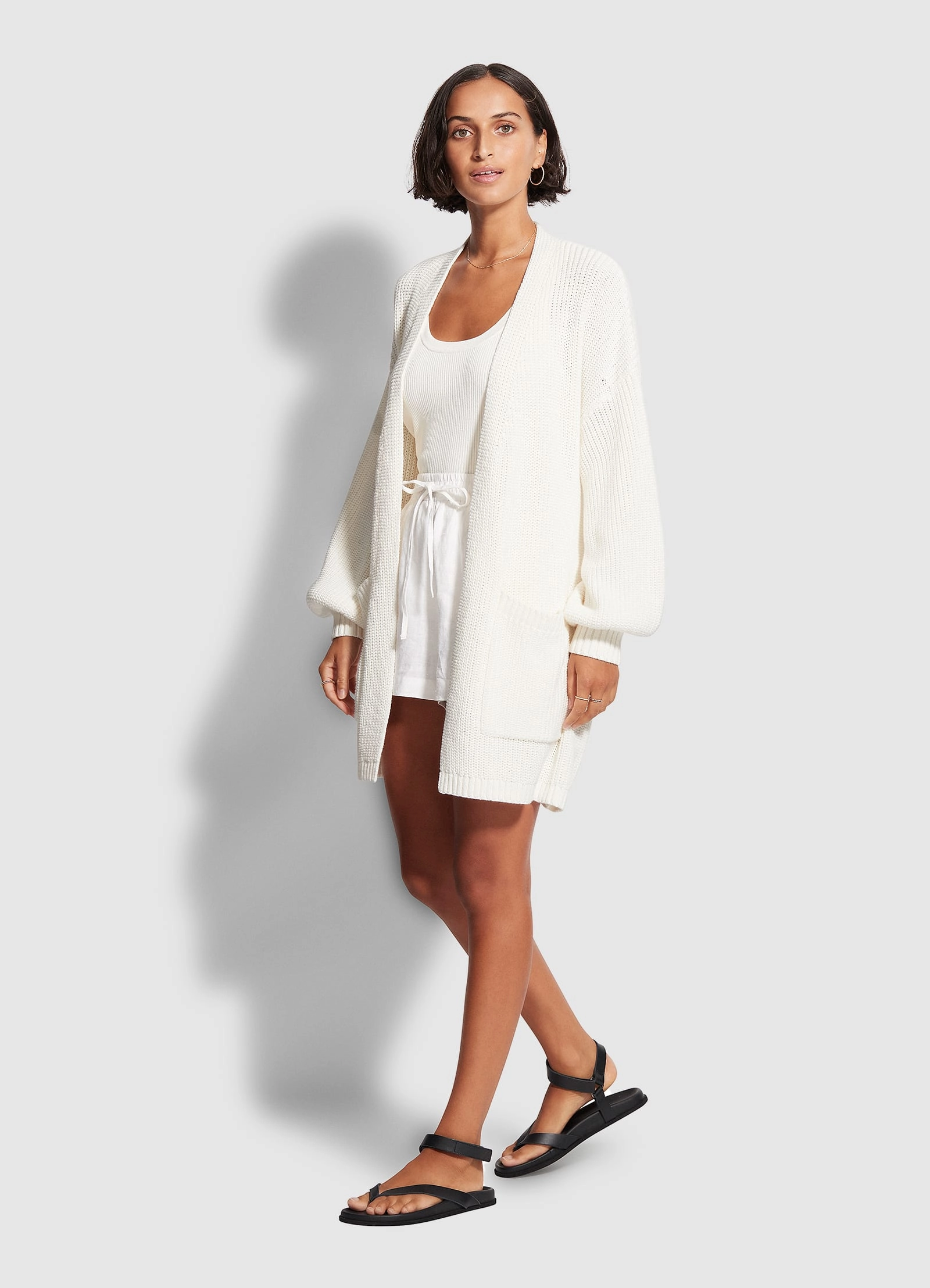 White Wash Knit - White
