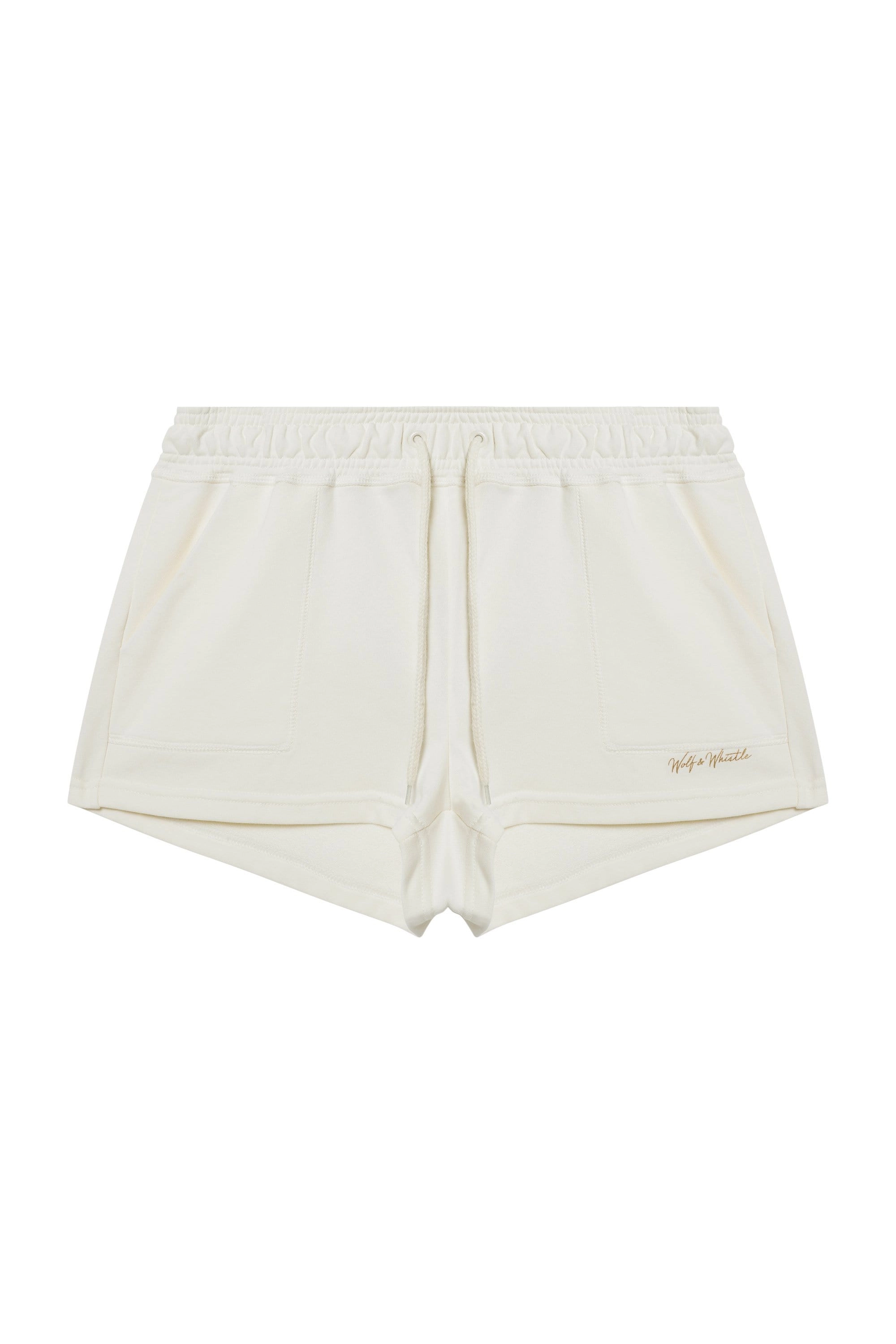 Winter White Tie Waist Shorts