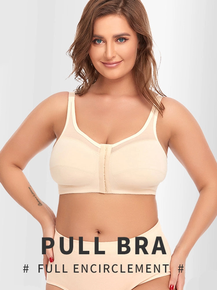 Women's Front Closure Wireless Back Support Bra