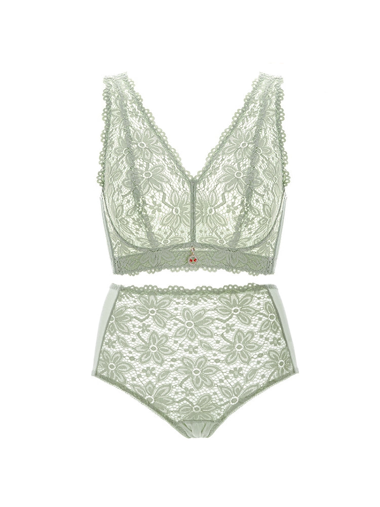 Women's Lace Floral Breathable Non-padded Bras