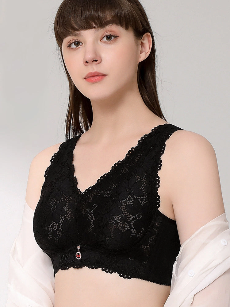 Women's Lace Floral Breathable Non-padded Bras