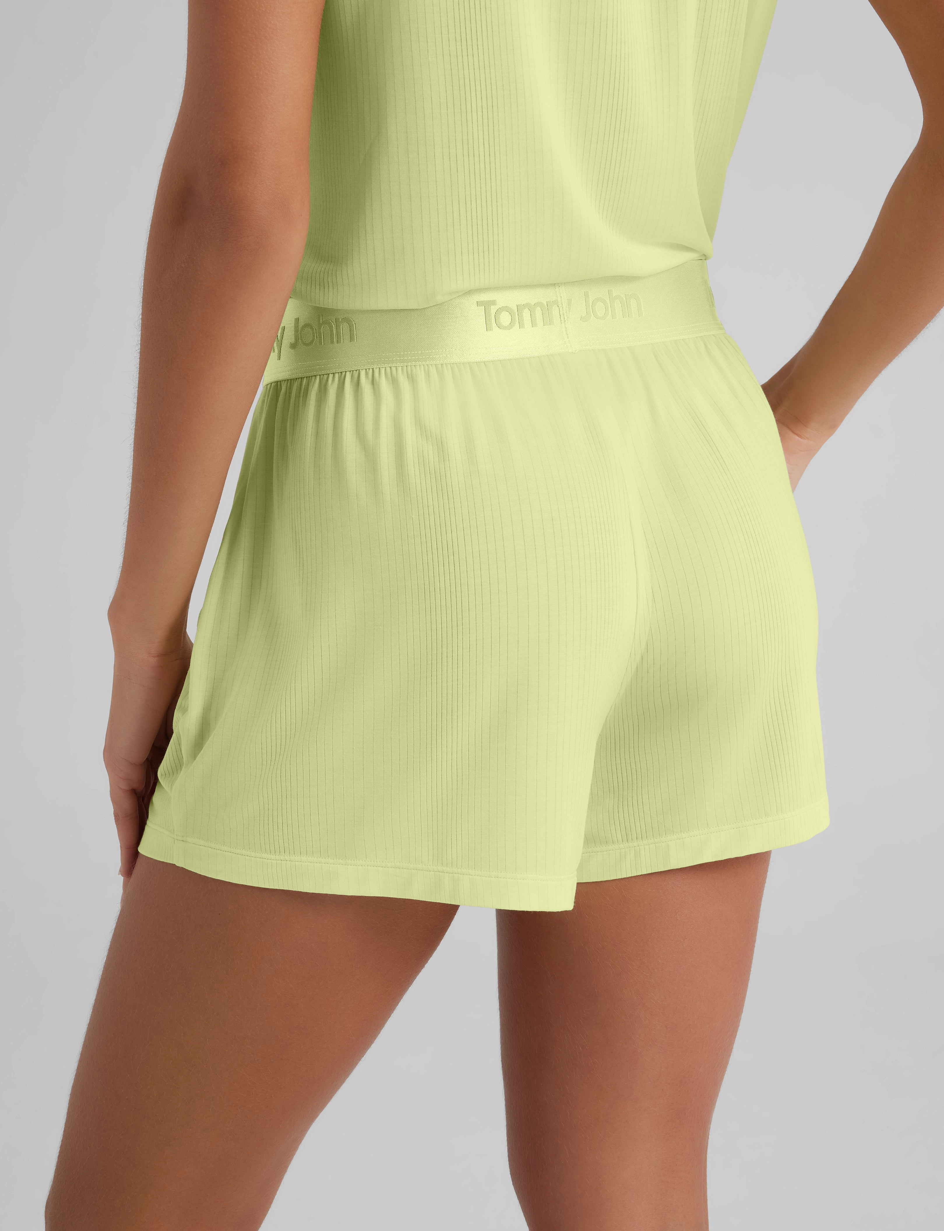 Women's Second Skin Luxe Rib Sleep Tank & Short Set