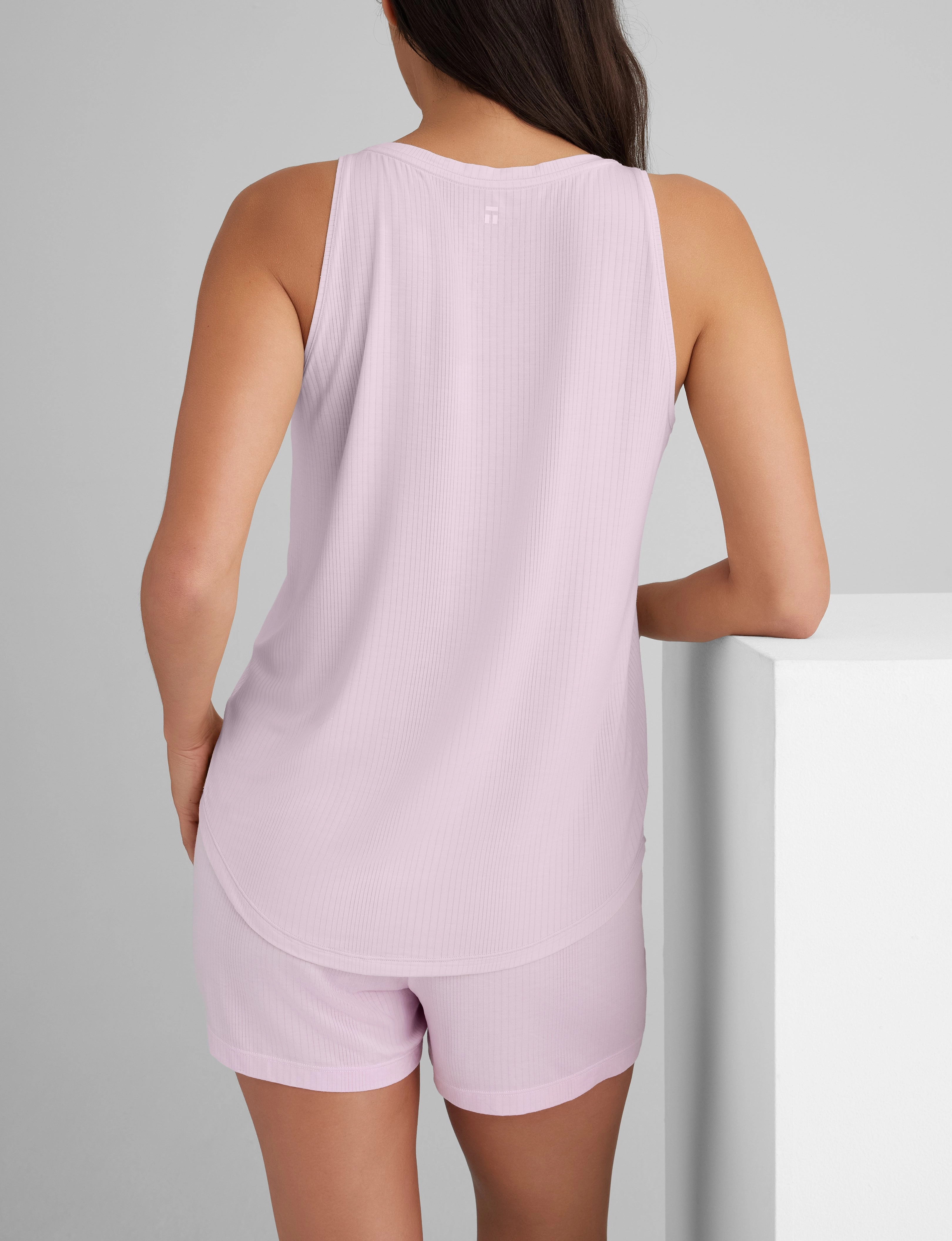 Women's Second Skin Luxe Rib Sleep Tank & Short Set