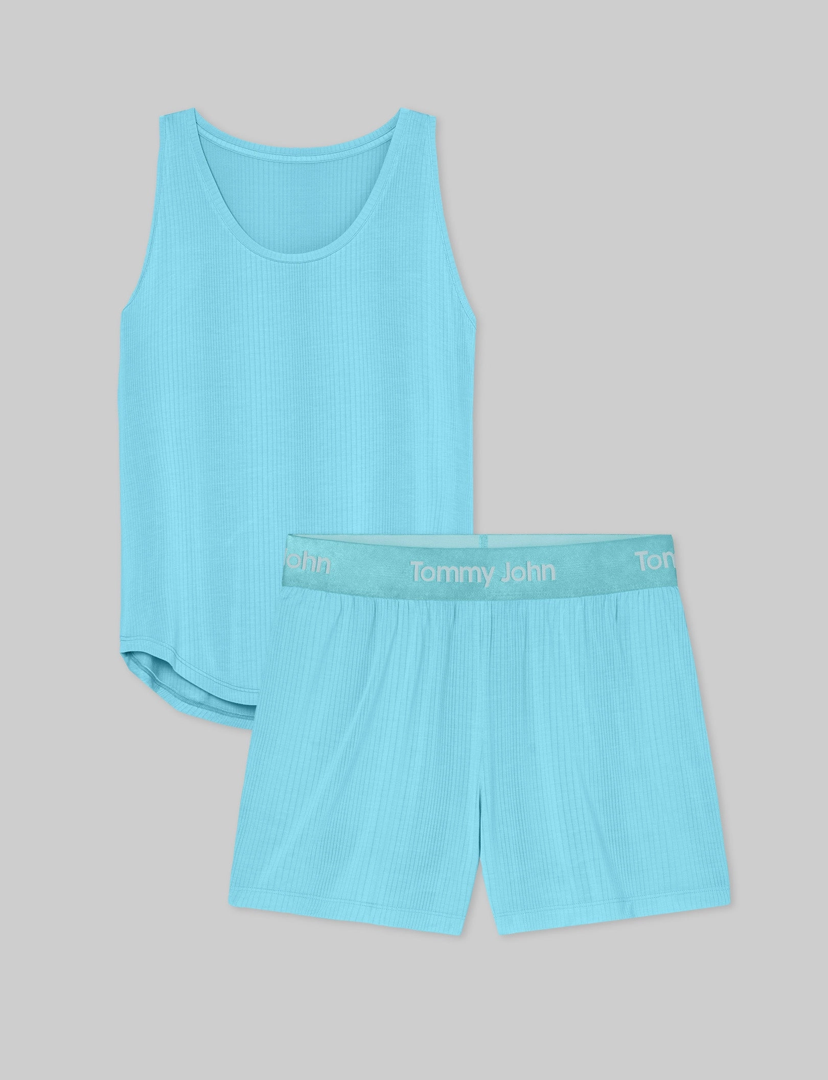 Women's Second Skin Luxe Rib Sleep Tank & Short Set
