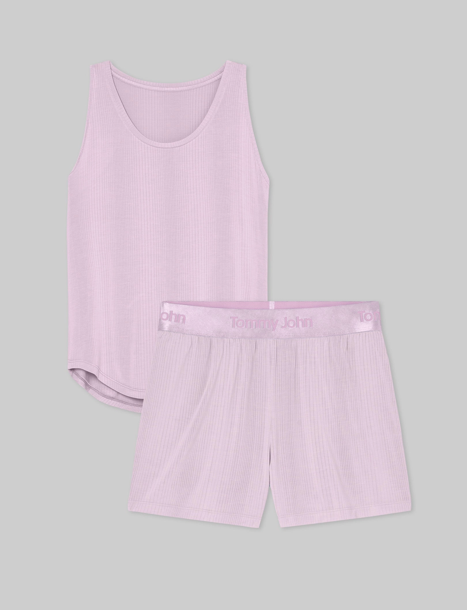 Women's Second Skin Luxe Rib Sleep Tank & Short Set