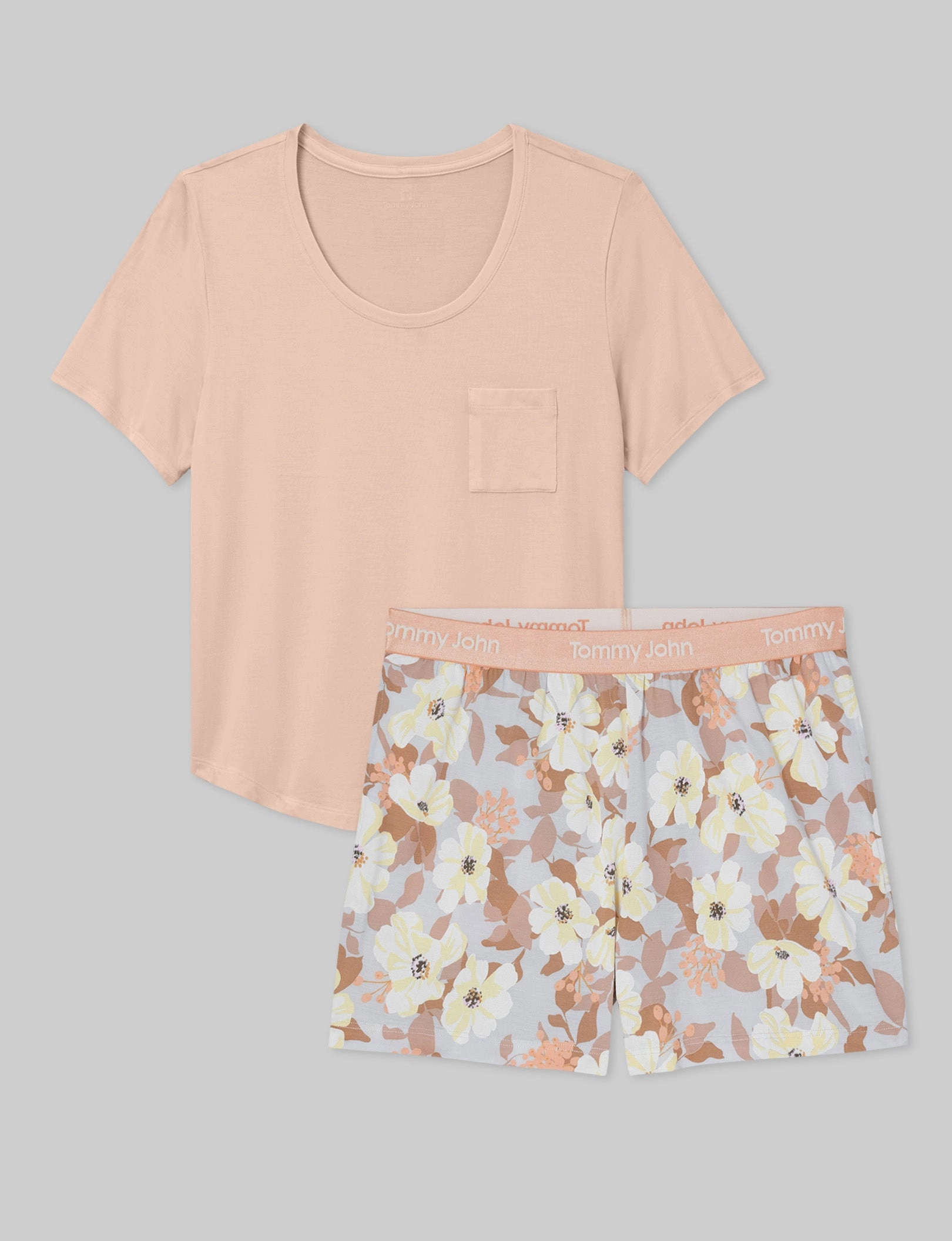 Women's Second Skin Sleep Pocket Tee & Short Set