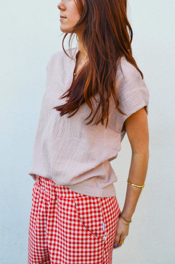 Yerse Camelia Pale Pink Top