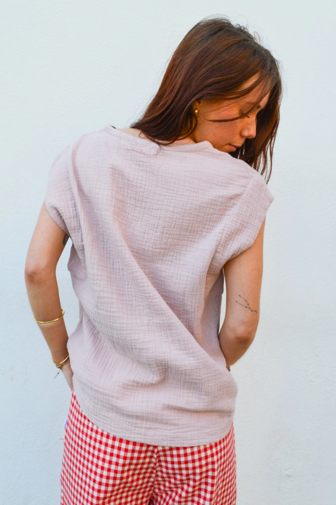 Yerse Camelia Pale Pink Top