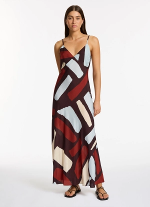 Zarla Slip Maxi Dress - Ruby