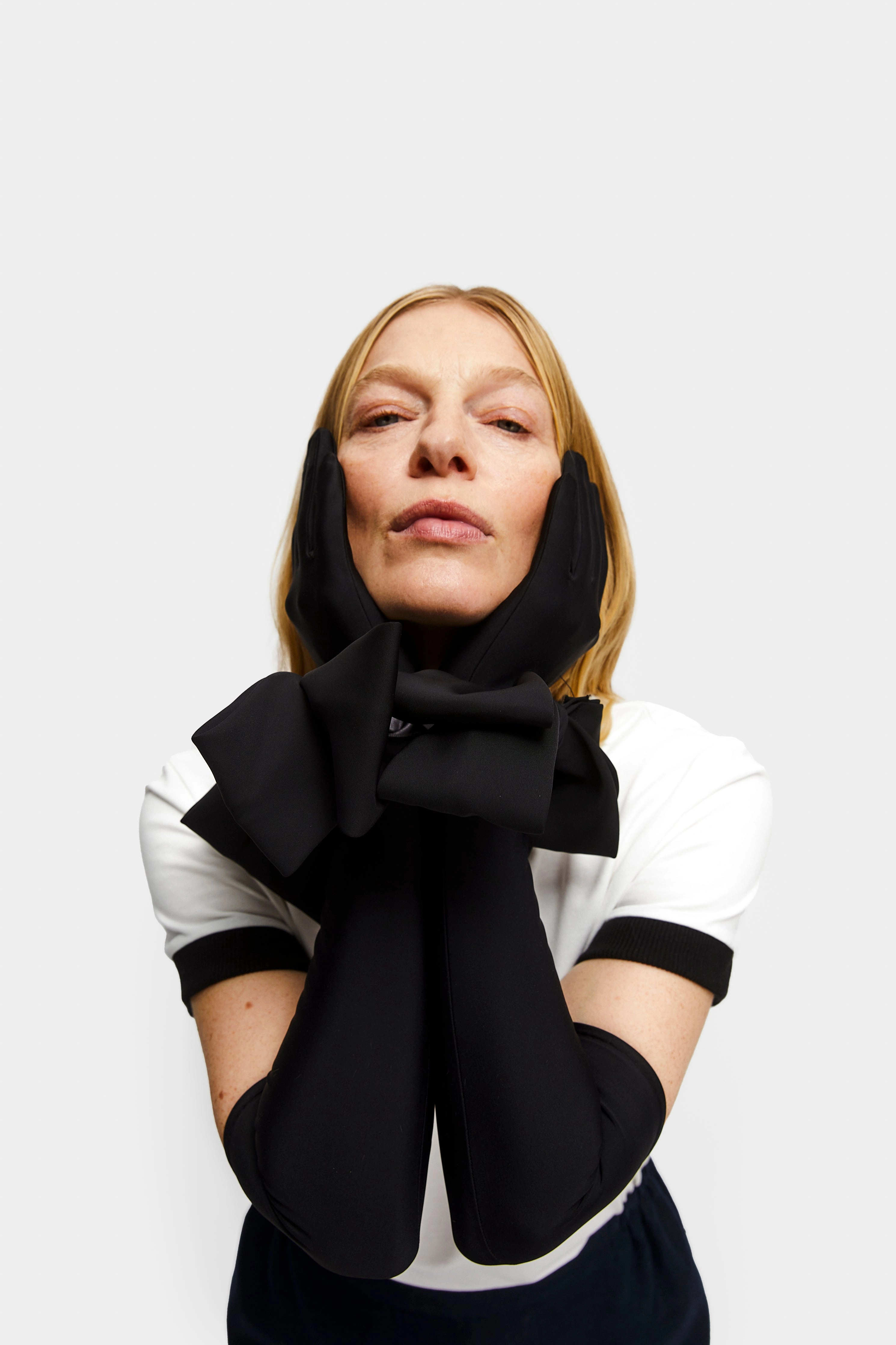 Zephir Stretch-jersey Gloves in Black