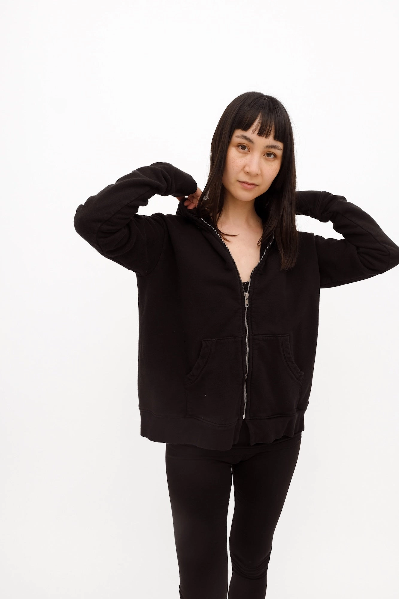Zipper Hoody, Black