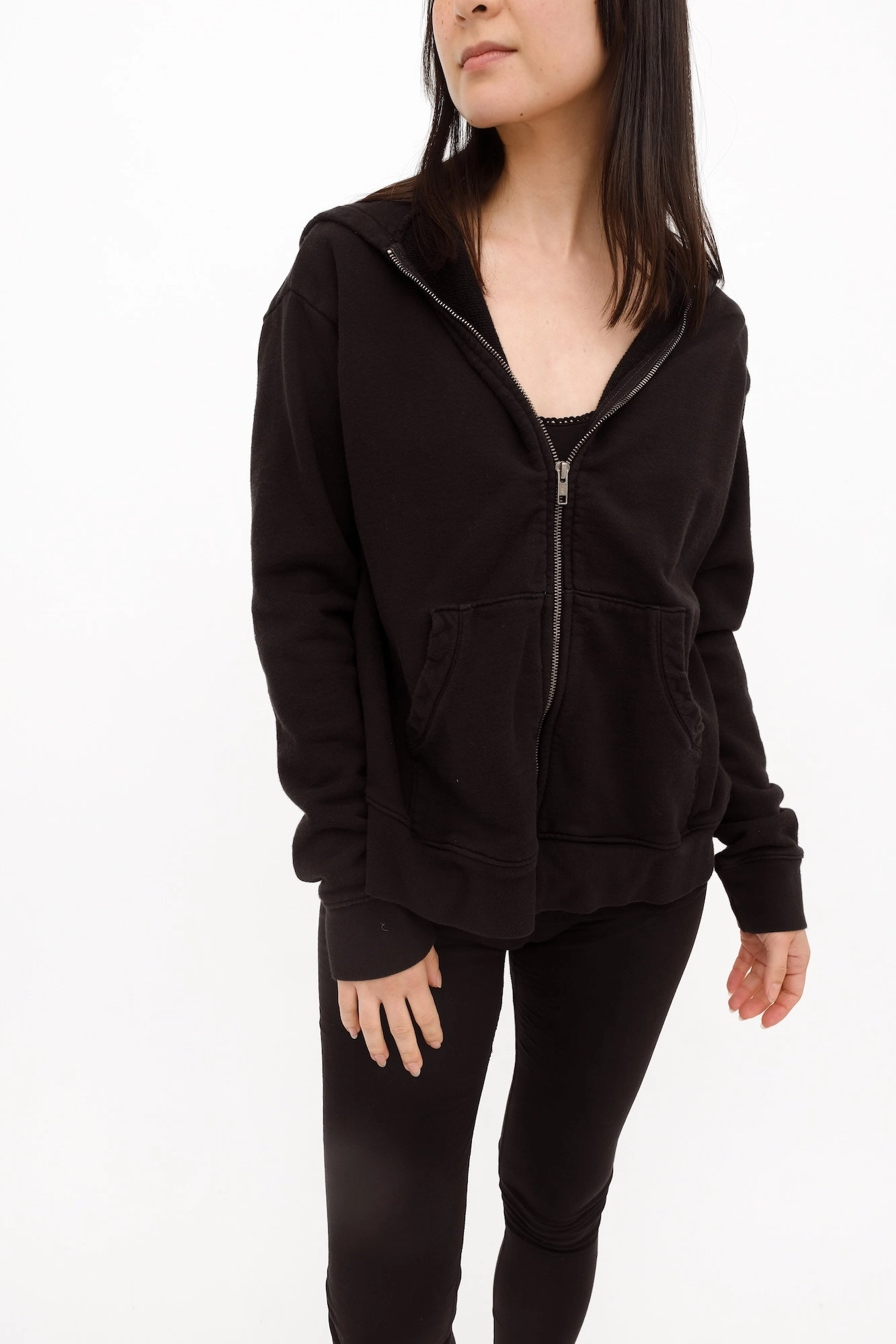 Zipper Hoody, Black