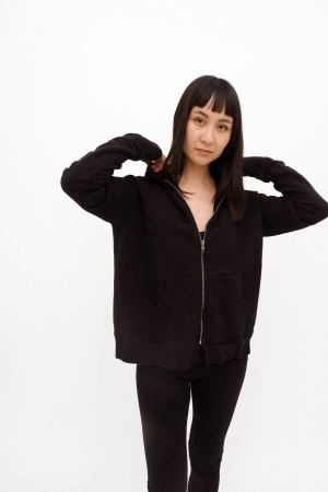 Zipper Hoody, Black