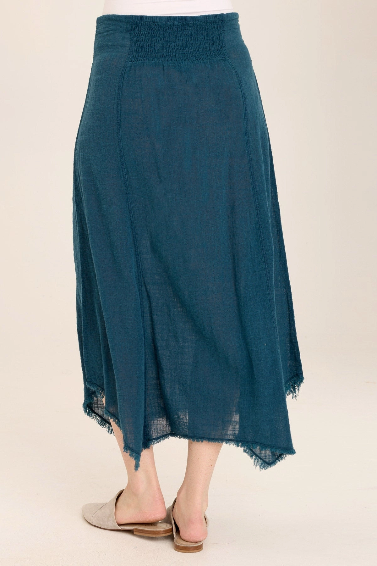Zuri Gauze Handkerchief Casual Midi Skirt